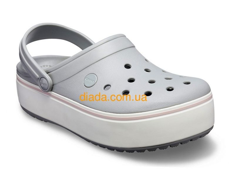 Женские кроксы Crocs Crocband Platform Grey – вид сбоку
