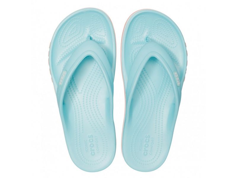 ᐈ Кроксы Crocs Bayaband Flip вьетнамки мятно голубые, женские крокс ...