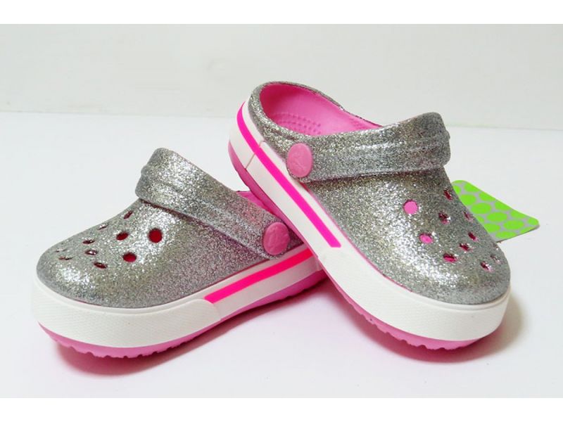 Кроксы женские серебрянные оригинальные Сабо Crocs, фото 1