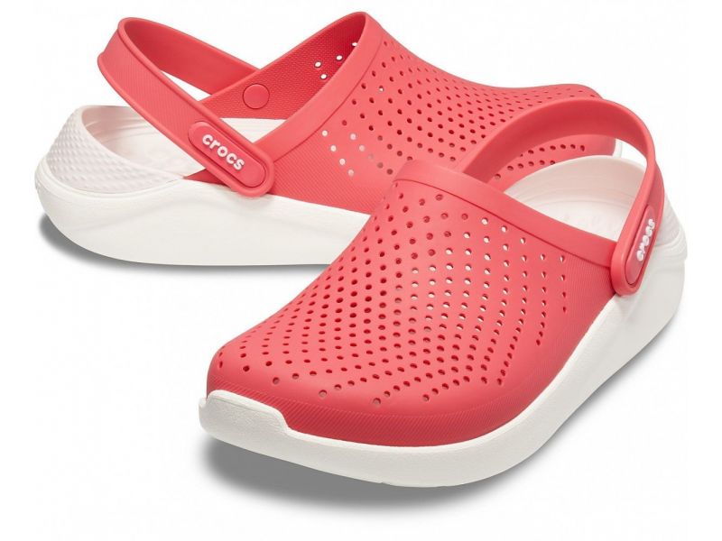 ᐈ Крокс Crocs LiteRide™ Clog женские коралово-красные кроксы, оригинал ...