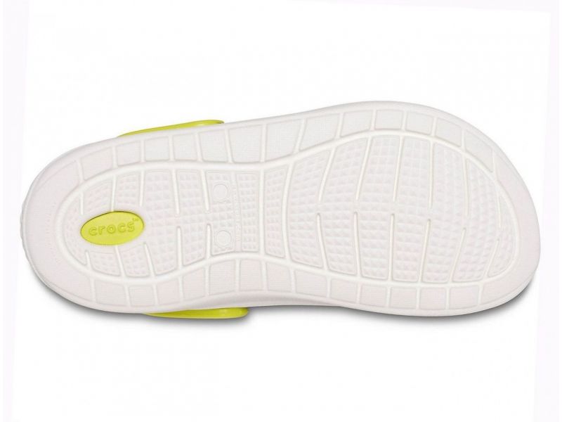 Kids Crocs LiteRide Clog Bright Cobalt/Citrus – оригинальные детские кроксы, синяя модель с жёлтым акцентом, фото 4