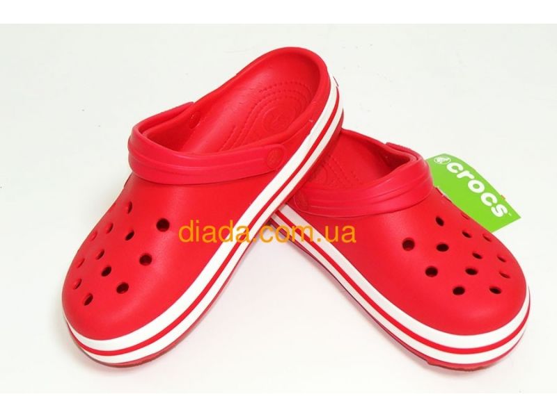 Кроксы женские красные оригинальные Сабо Crocs Унисекс, фото 5