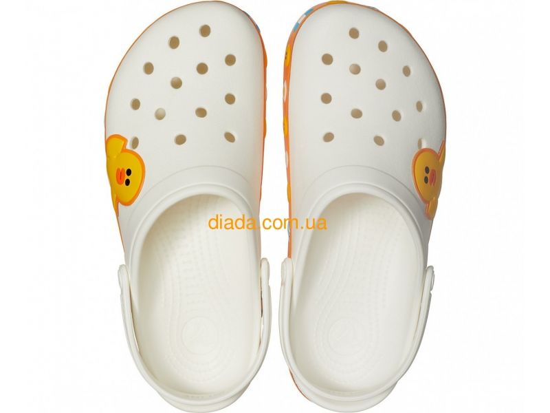 Crocband™ LINE Friends Clog (Белые Сабо с цыпленком), фото 4