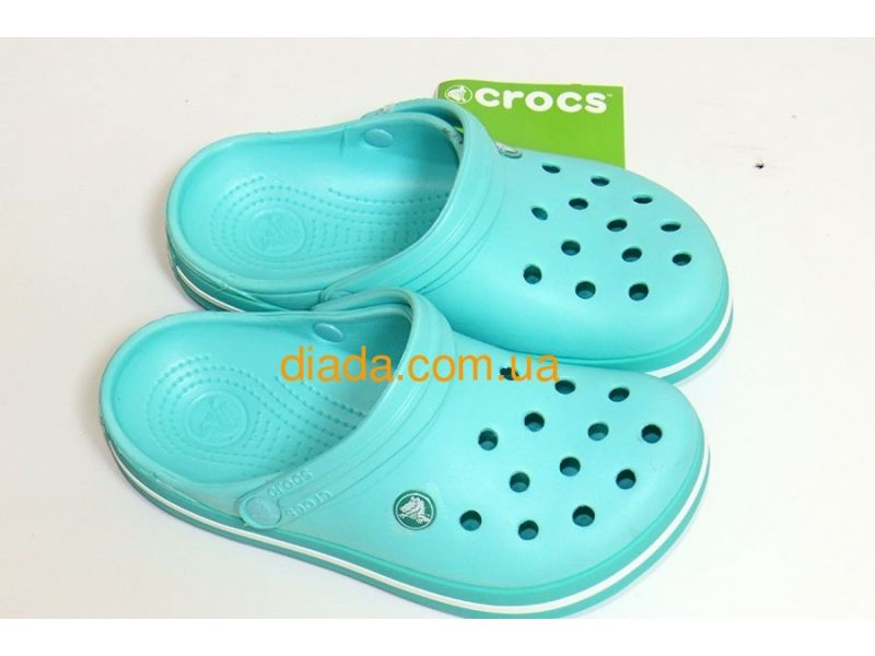 Кроксы женские мятные оригинальные Сабо Crocs, фото 3
