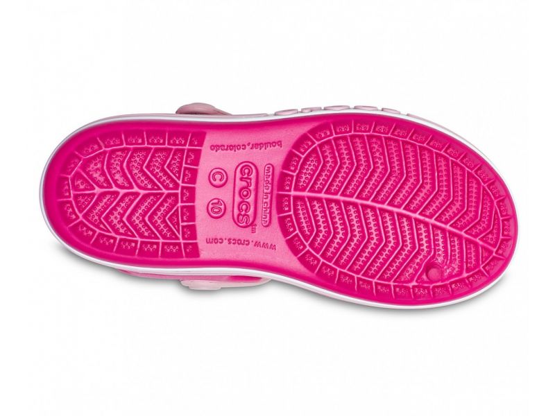 Детские Сандали Crocs Bayaband Sandal Kids Raspberry / Малиновые Кроксы для Девочек, фото 5