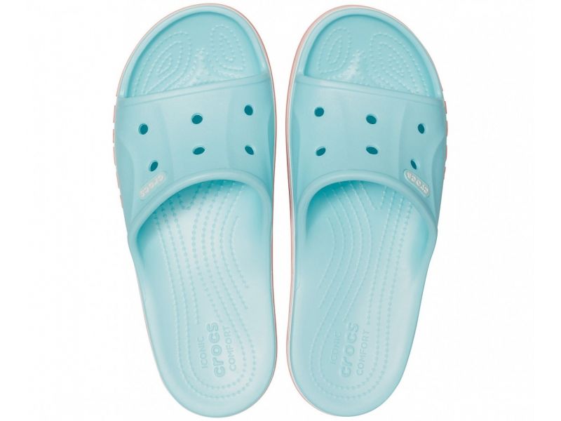 Кроксы Crocs Bayaband Slide голубые шлепки крокс, фото 4