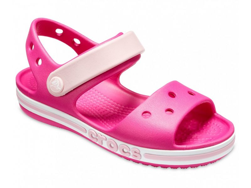 Детские Сандали Crocs Bayaband Sandal Kids Raspberry / Малиновые Кроксы для Девочек, фото 2