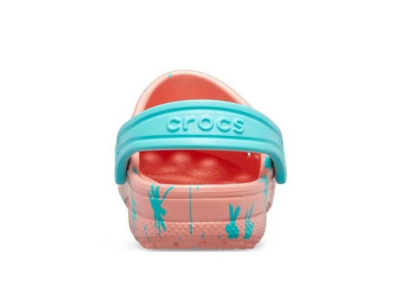 Детские кроксы Kids' Bayaband Seasonal Graphic Clog Крокс с пальмами, фото 3