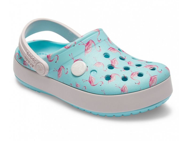 Детские кроксы Kids' Crocband™ Multi-Graphic Clog Фламинго для девочек, фото 2