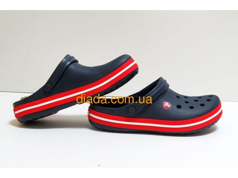 Кроксы мужские синие с красным оригинальные Crocs Crocband II.5, фото 3