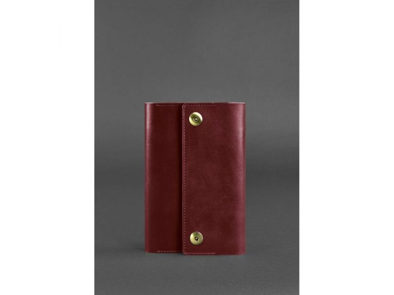 Кожаный блокнот (Софт-бук) 5.0 бордовый, фото 1