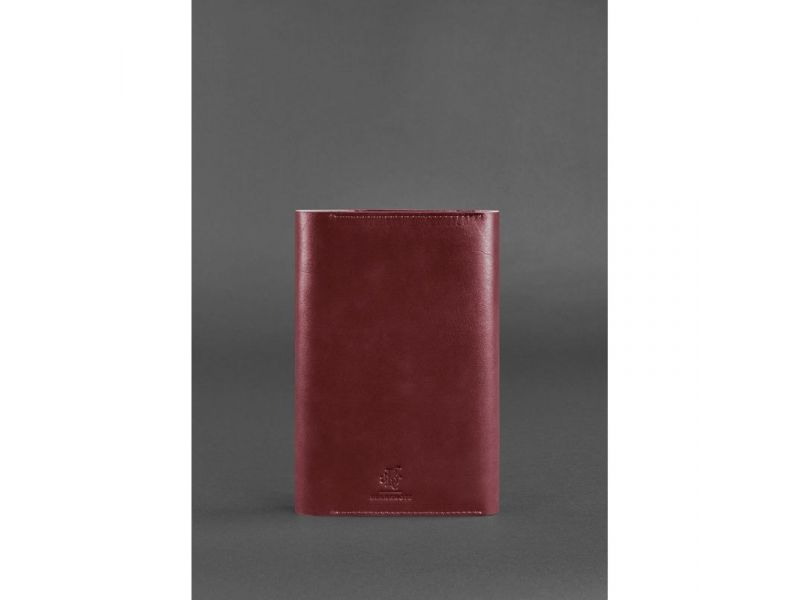 Кожаный блокнот (Софт-бук) 5.0 бордовый, фото 5