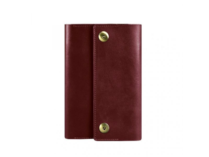 Кожаный блокнот (Софт-бук) 5.0 бордовый, фото 7