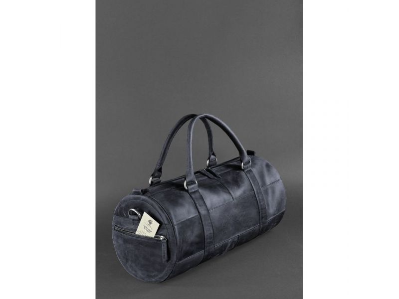 Кожаная сумка Harper темно-синяя Crazy Horse, фото 2