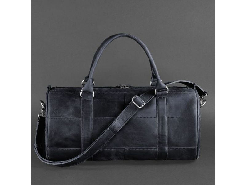 Кожаная сумка Harper темно-синяя Crazy Horse, фото 6