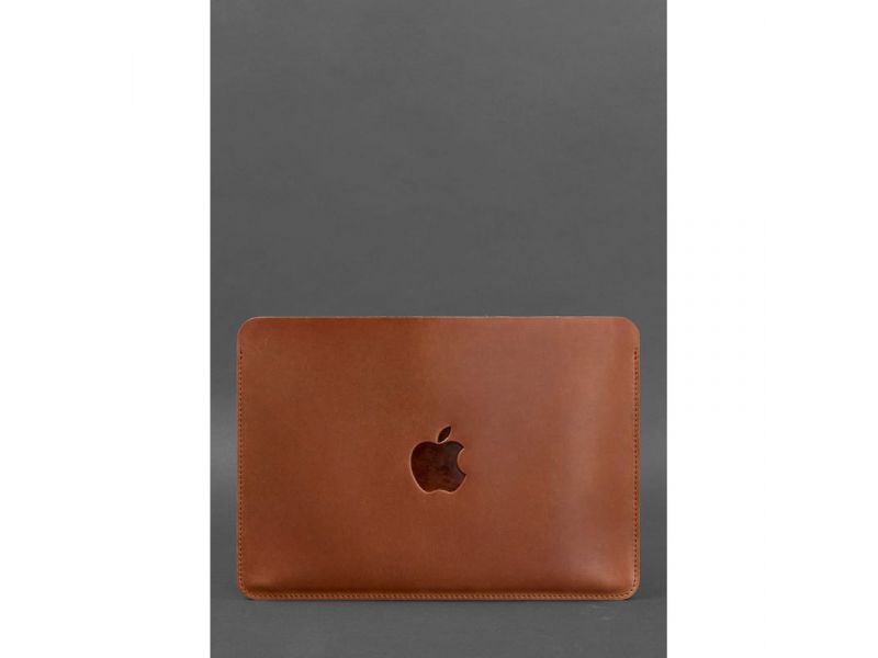 Кожаный чехол для MacBook 13 дюйм Светло-коричневый Crazy Horse, фото 3