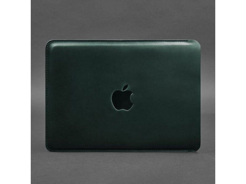 Кожаный чехол для MacBook 13 дюйм Зеленый Crazy Horse, фото 5