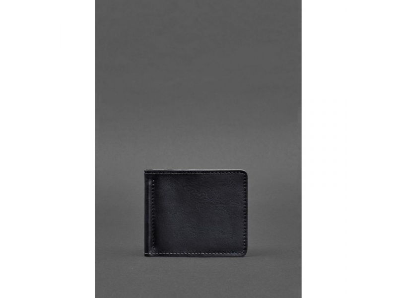 Мужское кожаное портмоне синее Краст 1.0 зажим для денег, фото 1