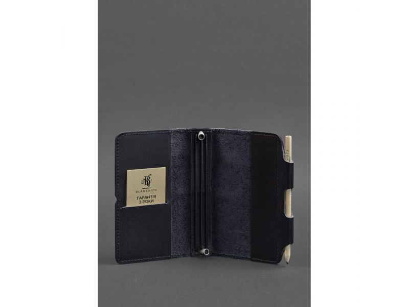 Кожаный блокнот (Софт-бук) 3.0 синий Краст, фото 3