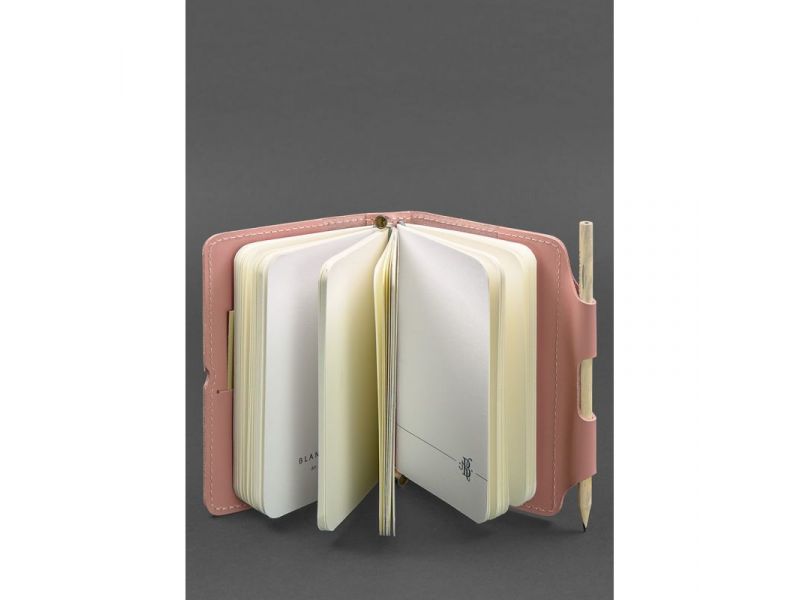 Кожаный блокнот (Софт-бук) 3.0 розовый, фото 3