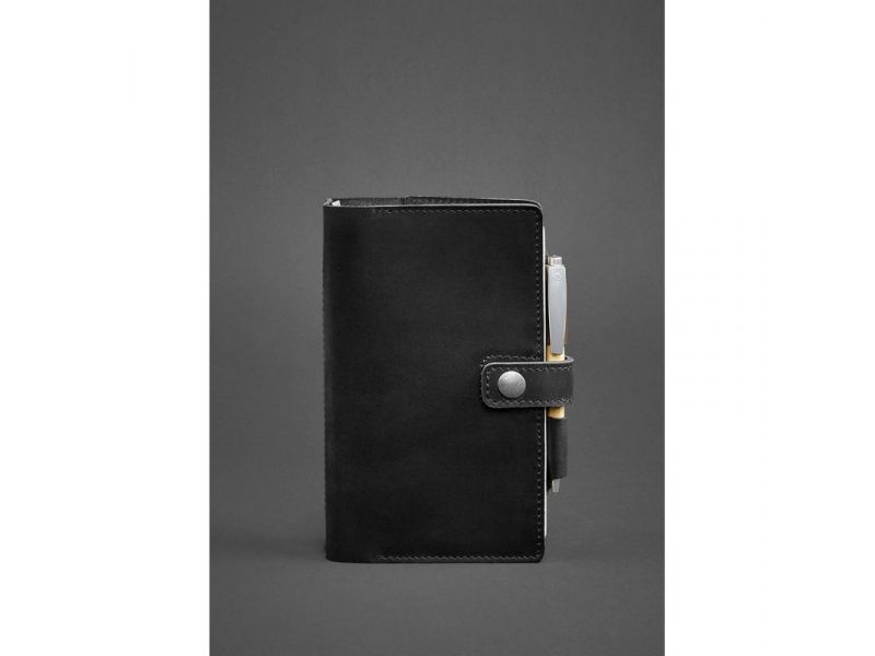 Кожаный блокнот (Софт-бук) 4.0 черный Crazy Horse, фото 1