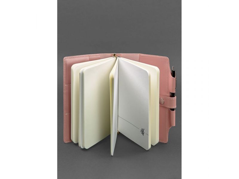 Женский кожаный блокнот (Софт-бук) 4.0 розовый, фото 2