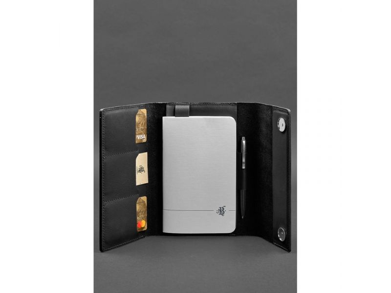 Кожаный блокнот (Софт-бук) 5.1 угольно-черный, фото 2