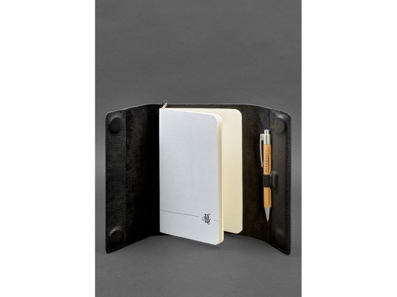 Кожаный блокнот софт-бук 7.0 угольно-черный, фото 2