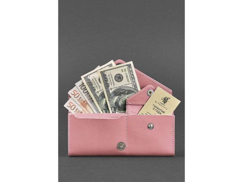 Женский кожаный кошелек Керри 1.0 розовый, фото 2