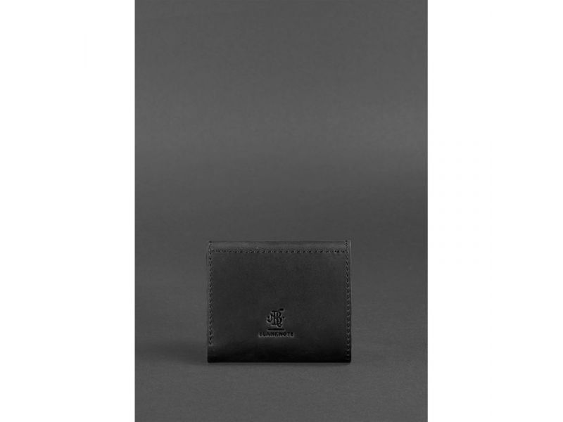 Кожаный кошелек 2.1 черный Crazy Horse, фото 4