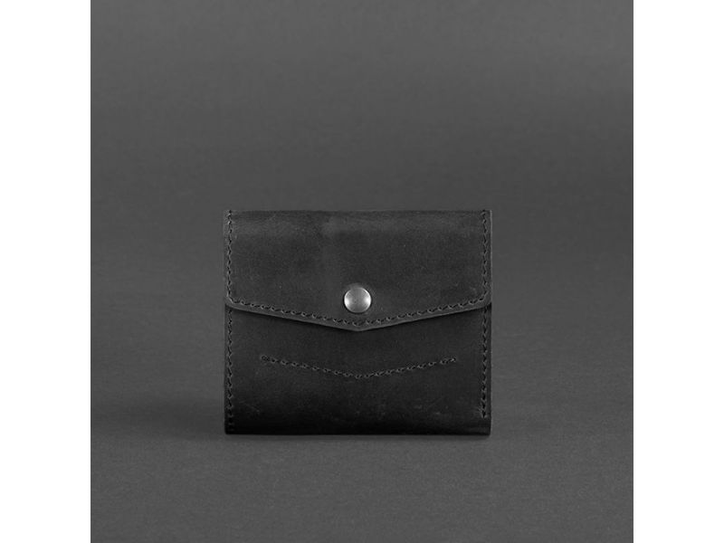 Кожаный кошелек 2.1 черный Crazy Horse, фото 5