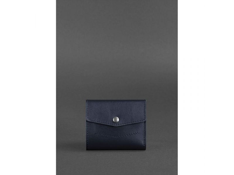 Кожаный кошелек 2.1 темно-синий Краст, фото 1