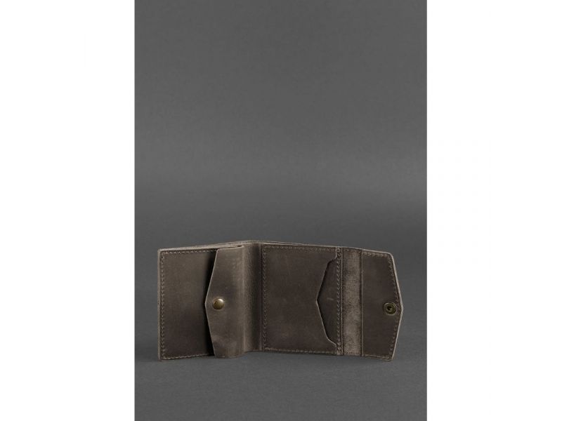 Кожаный кошелек 2.1 темно-коричневый Crazy Horse, фото 3