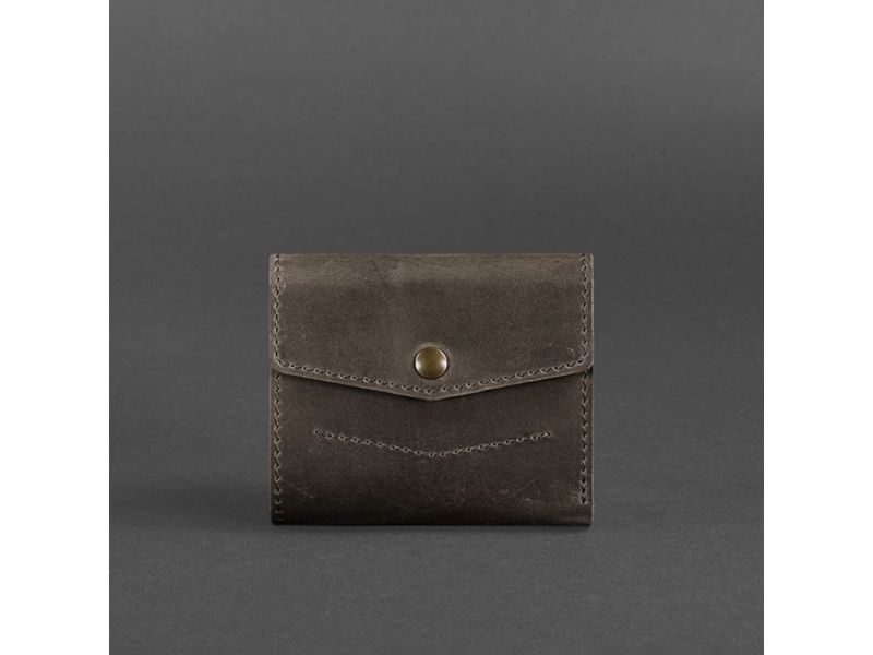 Кожаный кошелек 2.1 темно-коричневый Crazy Horse, фото 5