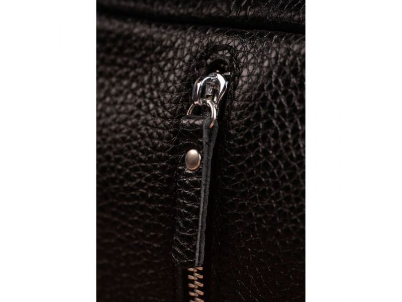 Женская кожаная сумка Avenue черная флотар, фото 6