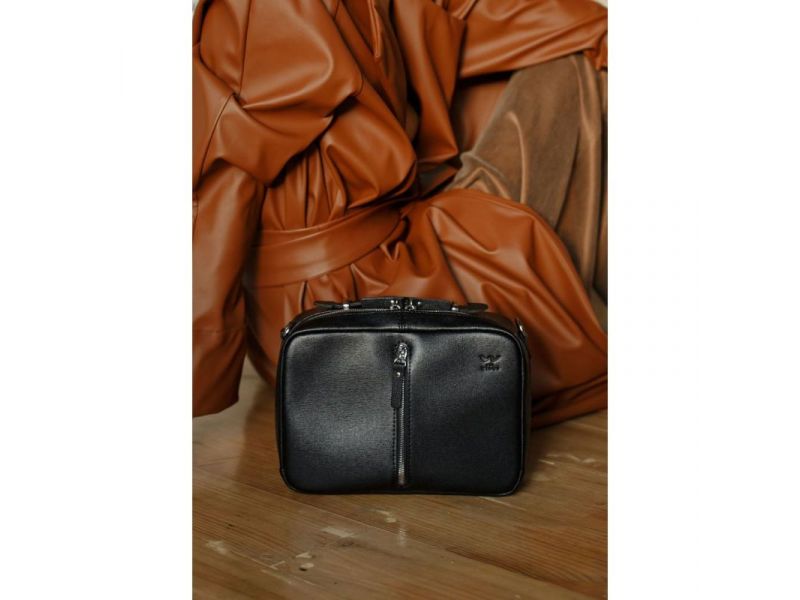 Женская кожаная сумка Avenue черная Saffiano, фото 7