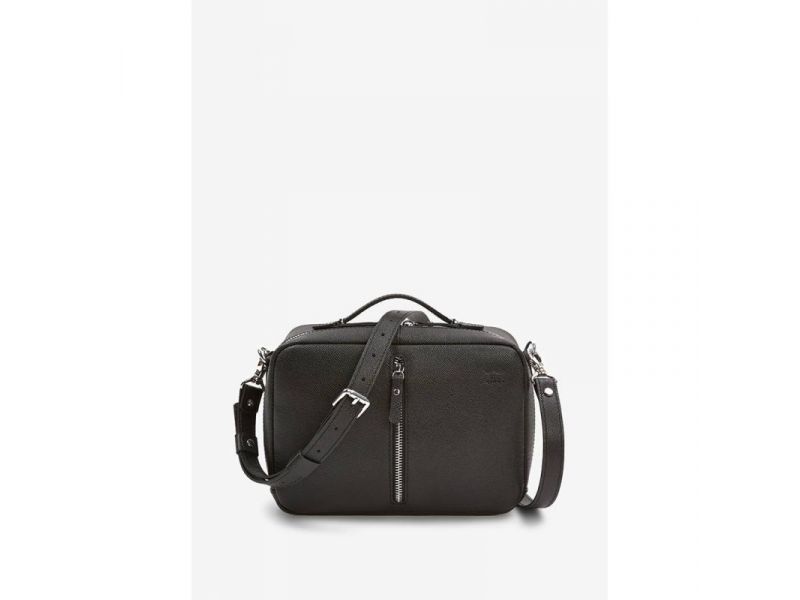 Женская кожаная сумка Avenue черная Saffiano, фото 2