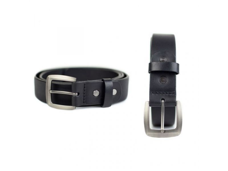 Кожаный ремень 30 мм черный, фото 3