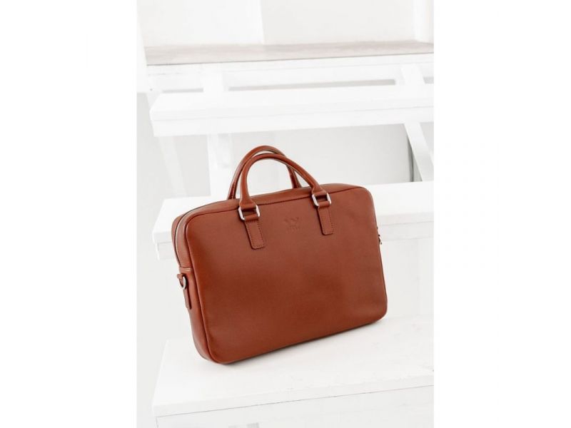 Кожаная деловая сумка Briefcase 2.0 светло-коричневый, фото 1