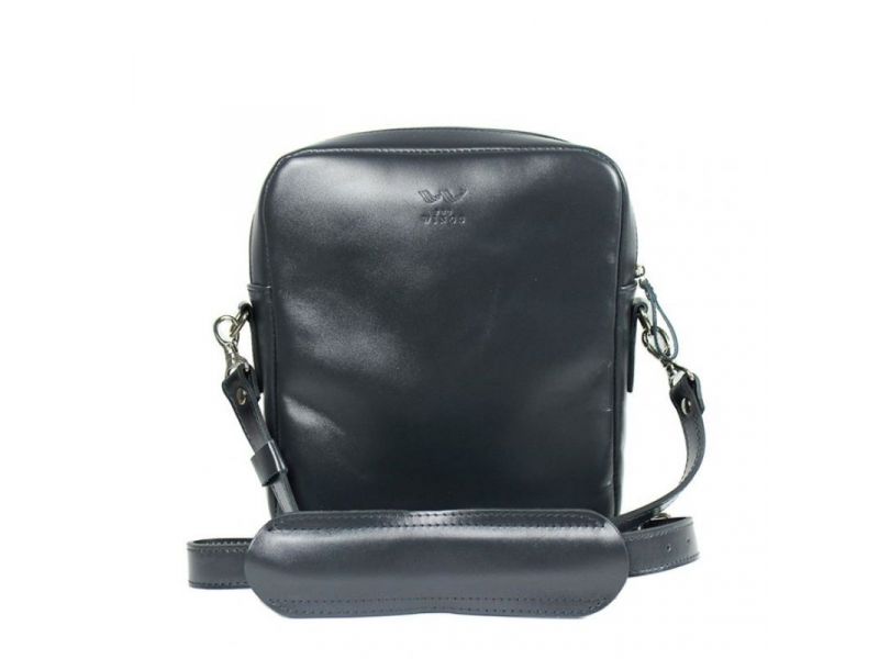 Кожаная сумка Challenger S синяя, фото 2