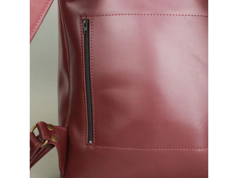 Кожаный рюкзак Cloud S бордовый, фото 4