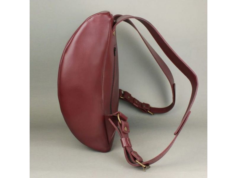 Кожаный рюкзак Cloud S бордовый, фото 5