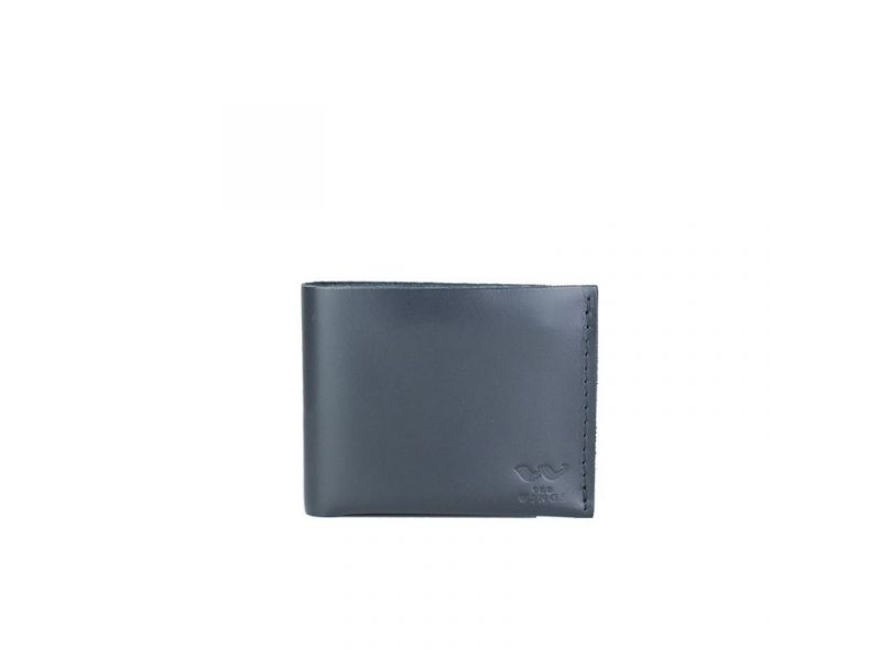 Кожаный кошелек Mini с монетницей синий, фото 1