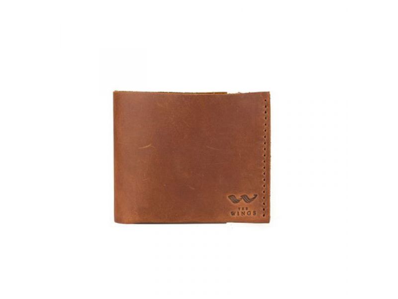 Кожаный кошелек Mini светло-коричневый винтаж, фото 2