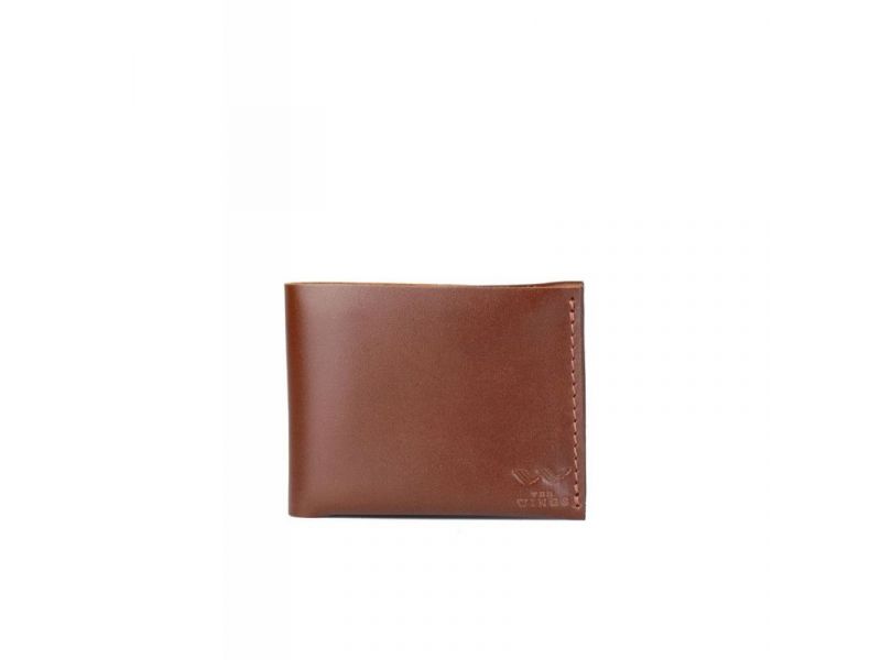 Кожаный кошелек Mini с монетницей светло-коричневый, фото 1