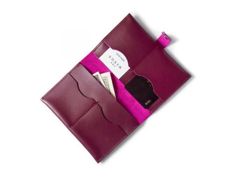 Кожаная документница бордовая, фото 2