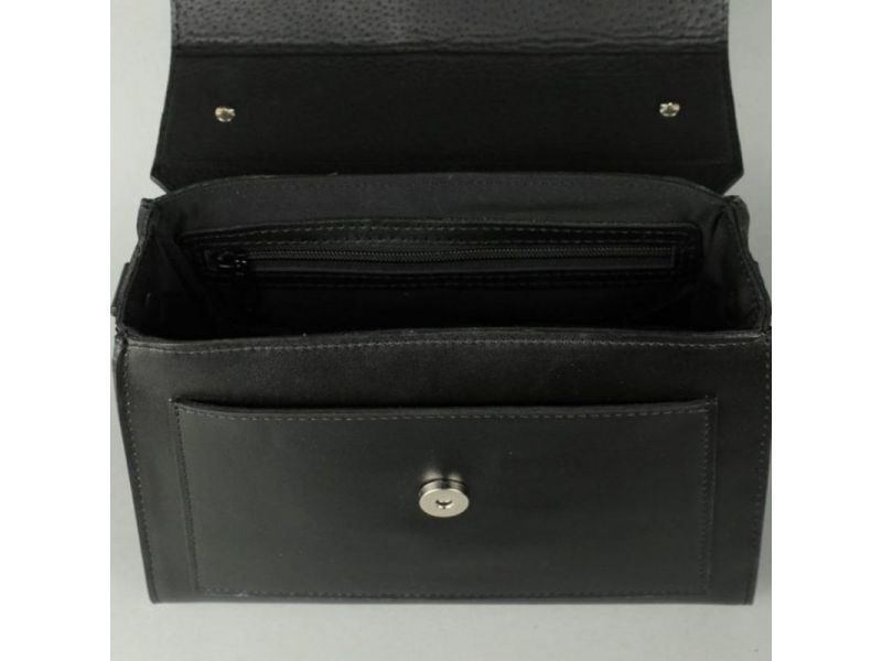 Женская кожаная сумка Ester черная, фото 6