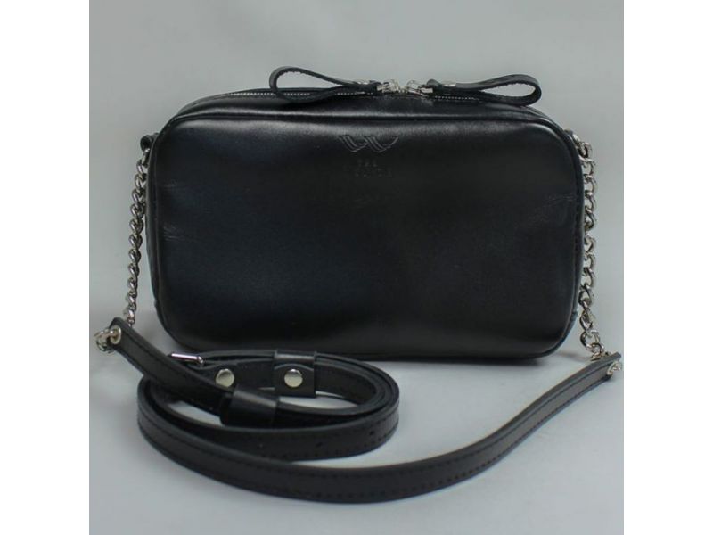 Кожаная сумка Faith черная, фото 3