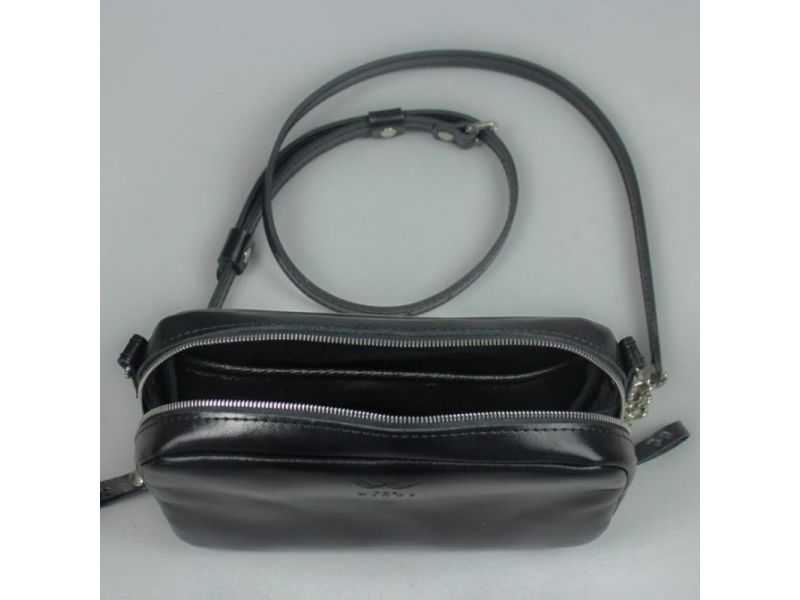 Кожаная сумка Faith черная, фото 6