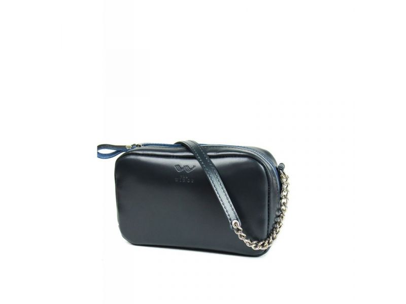 Кожаная сумка Faith синяя, фото 1